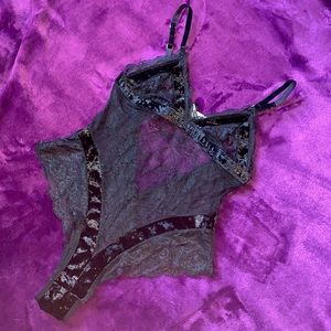 Small/petite black bodysuit lingerie